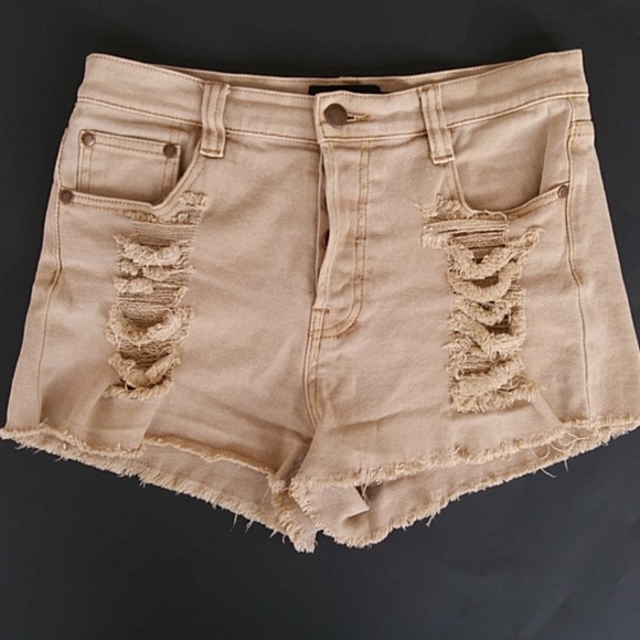 MINKPINK Pants - Mink Pink Slasher Distressed Jean Shorts Size M